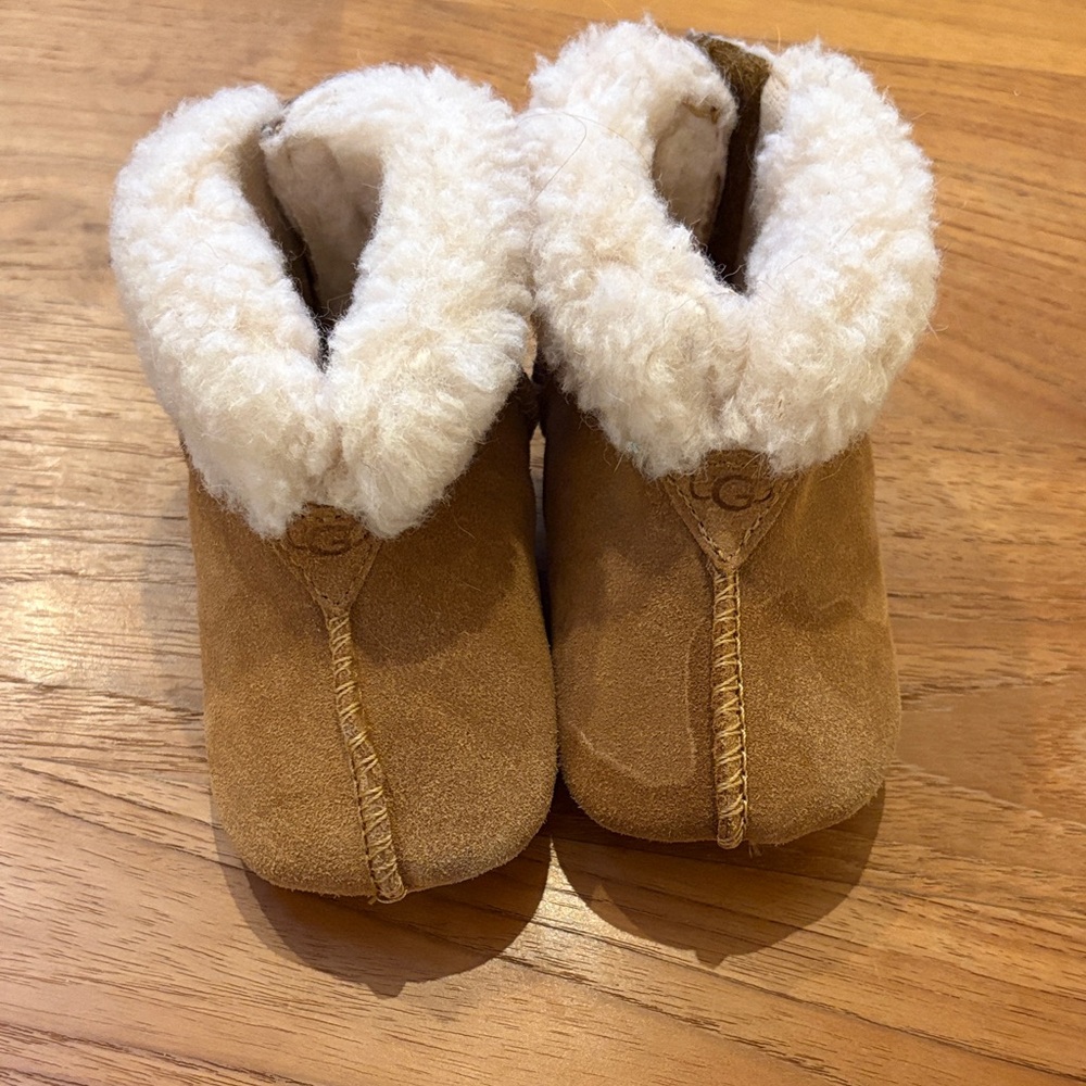 UGG Tan and Cream Baby Booties